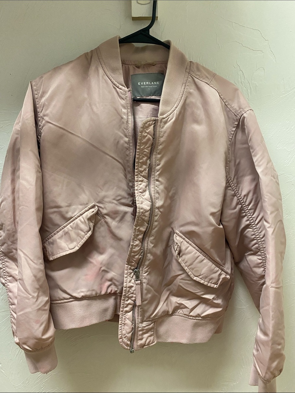 Everlane Dusty Pink Bomber Jacket
